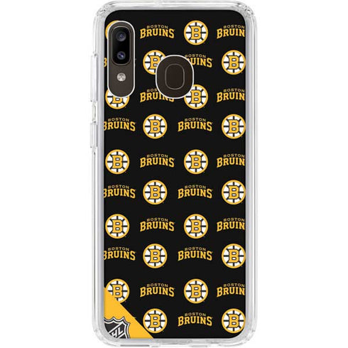 NHL Boston Bruins Pattern Galaxy A20 Clear Case